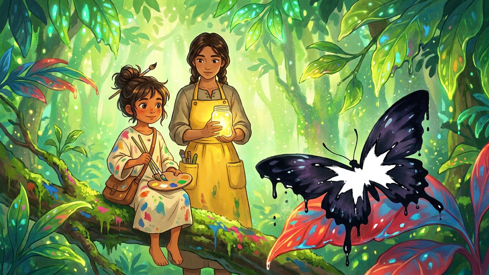 Yara and the Ink-Butterfly of the Chromatic Rainforest